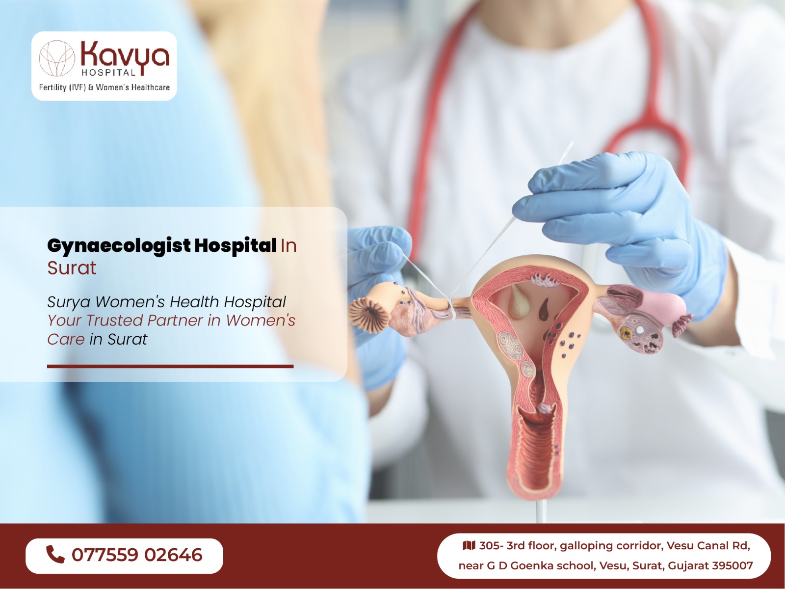 top 10 gynecologist in surat, Women's health Reproductive health Obstetrics Pap smear Fertility Menstrual health Contraception Pregnancy care STI testing Hormonal therapy Menopause Pelvic exams Ultrasound Gynecological surgery Health screenings Family planning Endometriosis Ovarian health Breast health Wellness exams